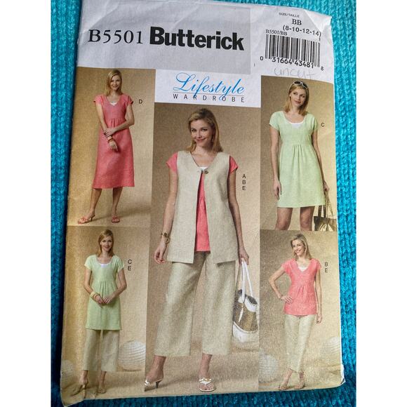 Butterick | Office | Butterick Sewing Pattern 55 Top Pants Dress Vest ...